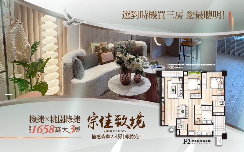【宗佳致境】現在最有利！1658萬元起，買林口下一站大三房